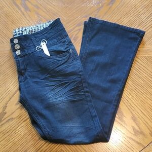 Women's Flare & Wide Leg Jeans - Dark Blue